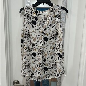 Violet & Claire Black and Gold Floral Blouse